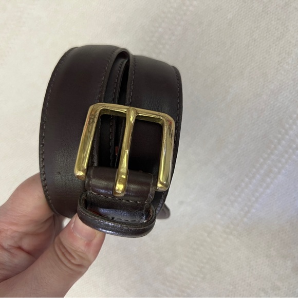 Coach Mocha Leather Belt Made in America Size 42 - Picture 9 of 11